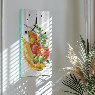 Orologio verticale in vetro Frutta