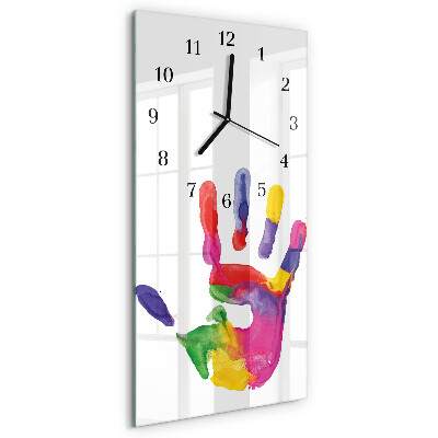 Verticale orologio da parete Mano