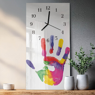 Verticale orologio da parete Mano