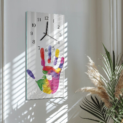 Verticale orologio da parete Mano