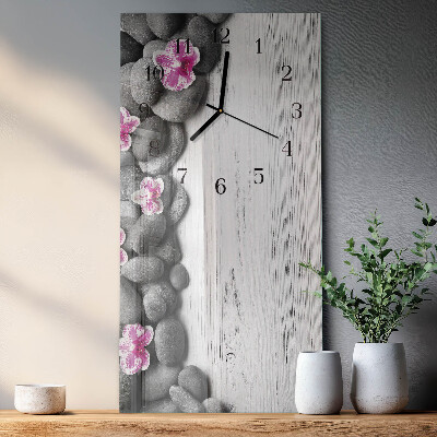 Orologio verticale Pietre di orchidea