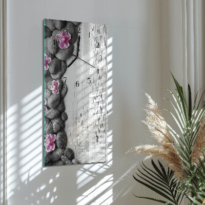 Orologio verticale Pietre di orchidea