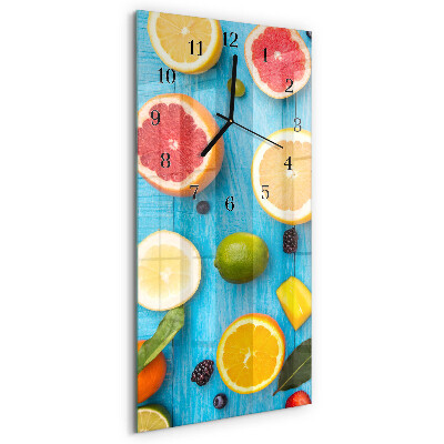 Verticale orologio da parete Frutta