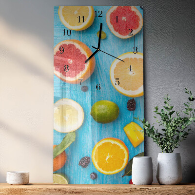 Verticale orologio da parete Frutta