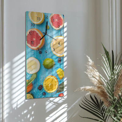 Verticale orologio da parete Frutta