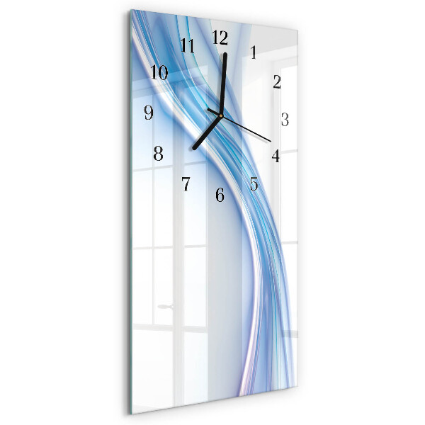 Verticale orologio con stampa Astrazione blu