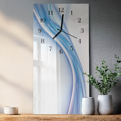 Verticale orologio con stampa Astrazione blu