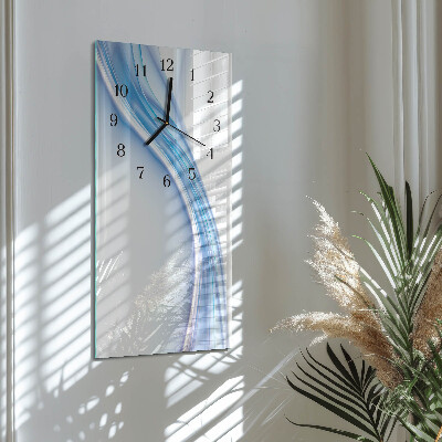 Verticale orologio con stampa Astrazione blu