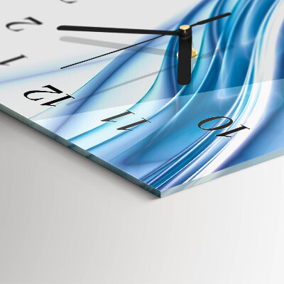 Verticale orologio con stampa Astrazione blu