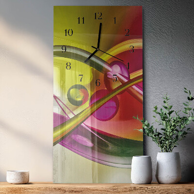 Orologio verticale in vetro Astrazione