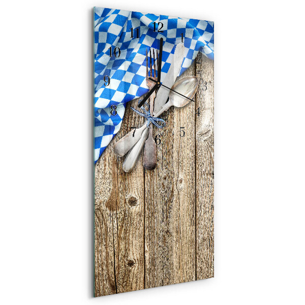 Verticale orologio con stampa Targa in legno bavarese