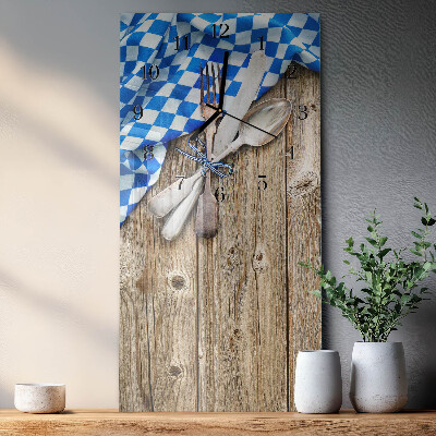 Verticale orologio con stampa Targa in legno bavarese