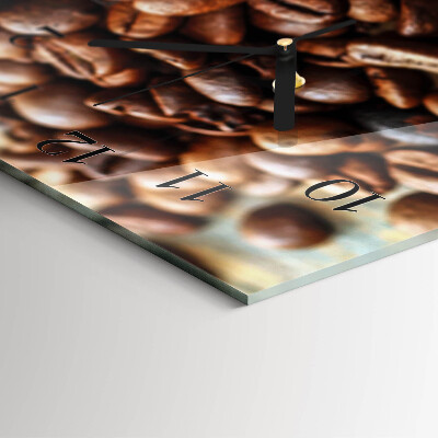 Orologio verticale in vetro Chicchi di caffè