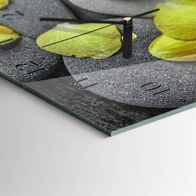 Verticale orologio con stampa Pietra di fiore