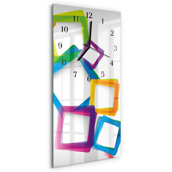 Verticale orologio con stampa Rettangoli colorati