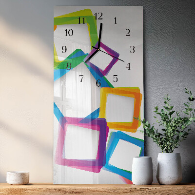 Verticale orologio con stampa Rettangoli colorati