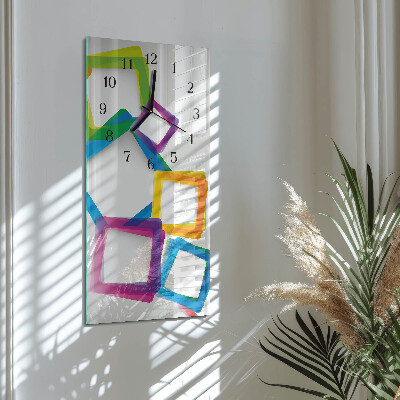 Verticale orologio con stampa Rettangoli colorati
