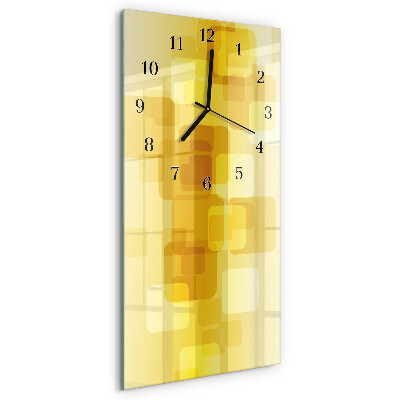 Orologio verticale in vetro Rettangoli aurei