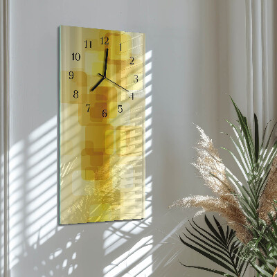 Orologio verticale in vetro Rettangoli aurei