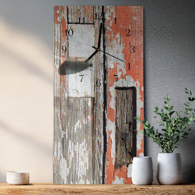 Verticale orologio da parete Porta in legno