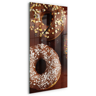 Verticale orologio con stampa Ciambelle