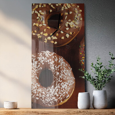 Verticale orologio con stampa Ciambelle