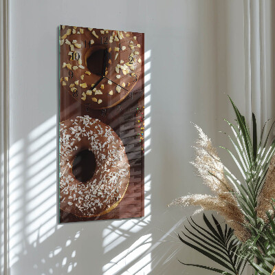 Verticale orologio con stampa Ciambelle