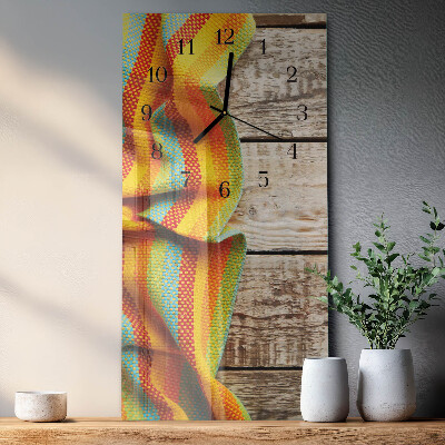 Orologio verticale Tessuto di legno