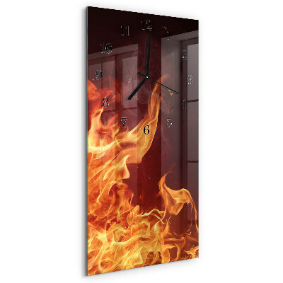 Verticale orologio da parete Fuoco