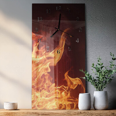 Verticale orologio da parete Fuoco