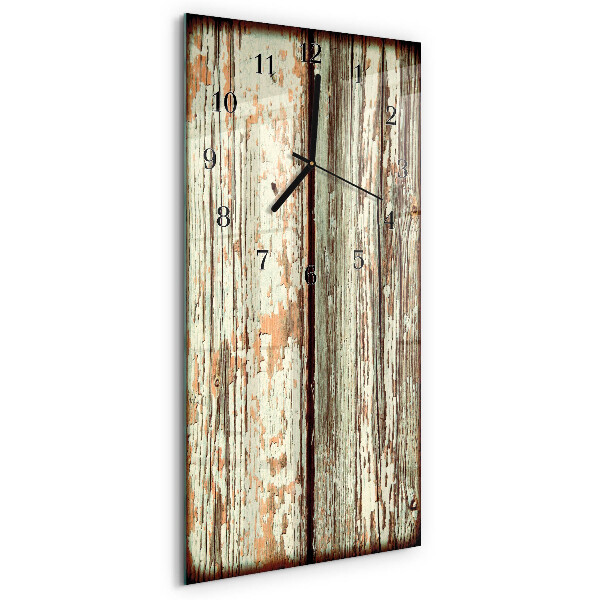 Verticale orologio con stampa Parete in legno