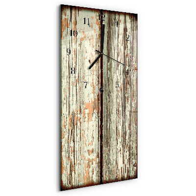 Verticale orologio con stampa Parete in legno