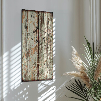 Verticale orologio con stampa Parete in legno