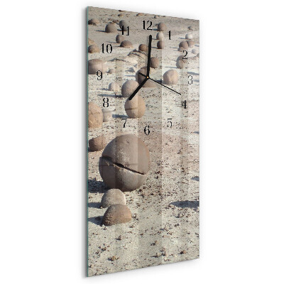 Verticale orologio da parete Pietre da spiaggia
