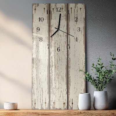 Orologio verticale in vetro Tavole di legno