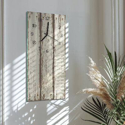 Orologio verticale in vetro Tavole di legno