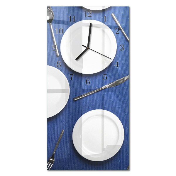 Verticale orologio con stampa Onde viola