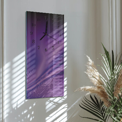 Verticale orologio con stampa Onde viola