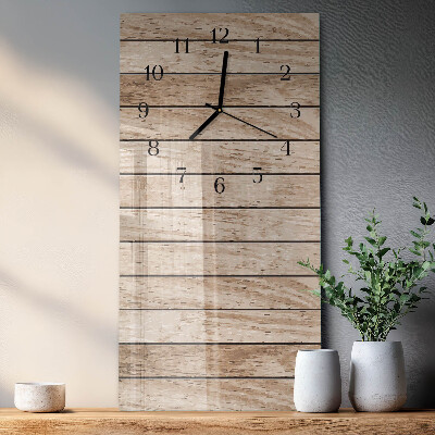 Orologio verticale in vetro Legna