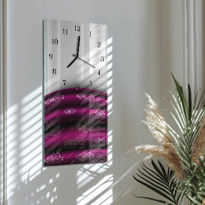 Orologio verticale in vetro Tenda viola