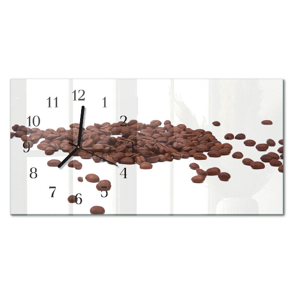 Orizzontale orologio da parete Caffeina nei chicchi