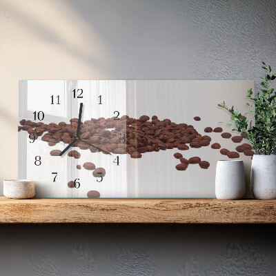 Orizzontale orologio da parete Caffeina nei chicchi