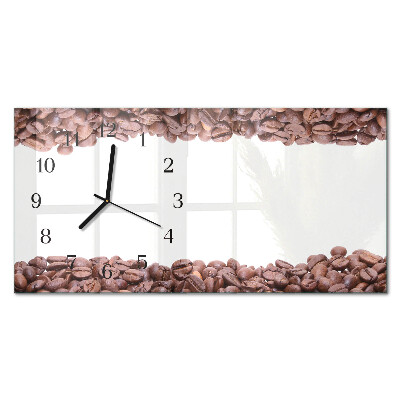 Orologio con stampa orizzontale Chicchi di caffè
