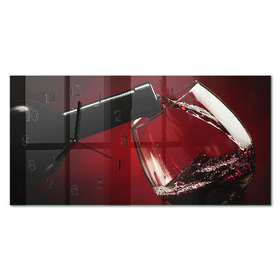 Orologio in vetro orizzontale Vaso da vino