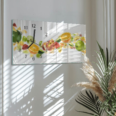 Orologio in vetro orizzontale Mix di frutta
