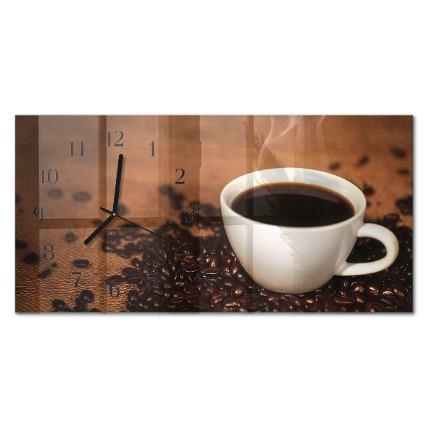 Orizzontale orologio da parete Infuso di caffè caldo