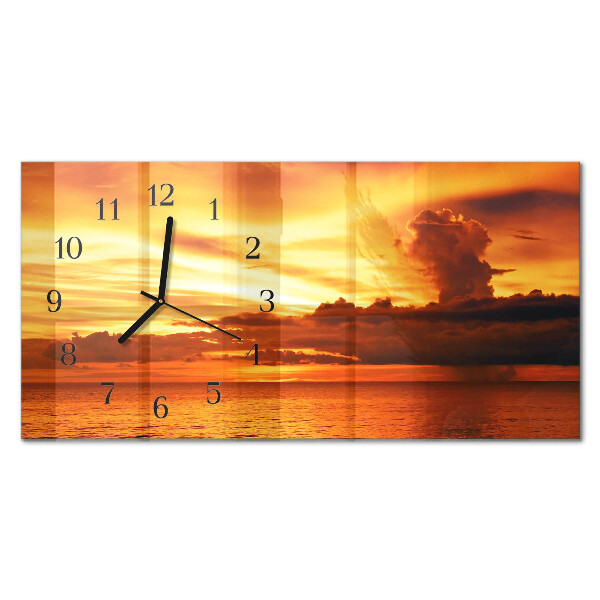 Orologio in vetro orizzontale Crepuscolo