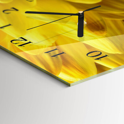 Orologio in vetro orizzontale Crisantemi