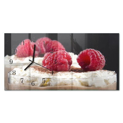 Orologio con stampa orizzontale Dessert ai lamponi
