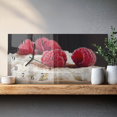 Orologio con stampa orizzontale Dessert ai lamponi